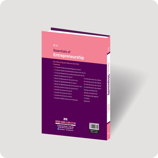ISC Entrepreneurship book Class 11