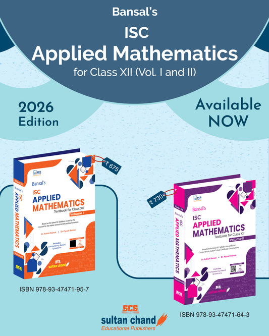 Bansal's Applied Mathematics (Vol. I & II) — ISC Class XII Textbook Bundle | 2026-27 Session