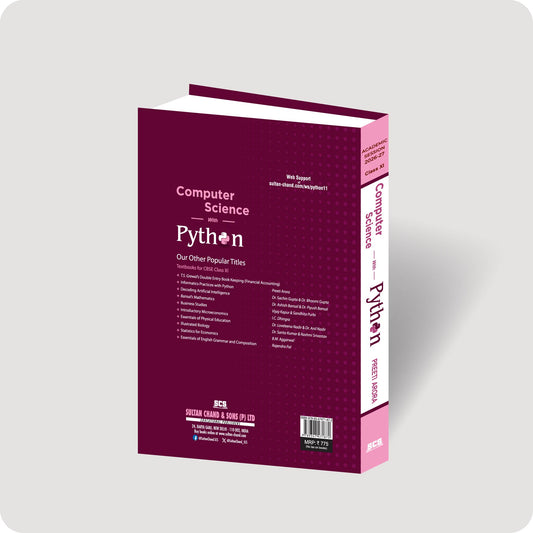 Computer Science with Python book for Class 11