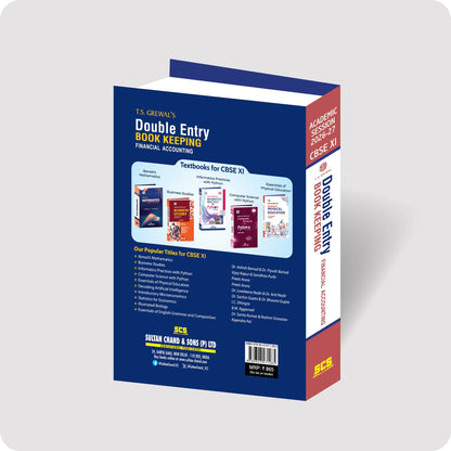 T.S. Grewal's Double Entry Book Keeping & Financial Accounting book for CBSE Class 11 
