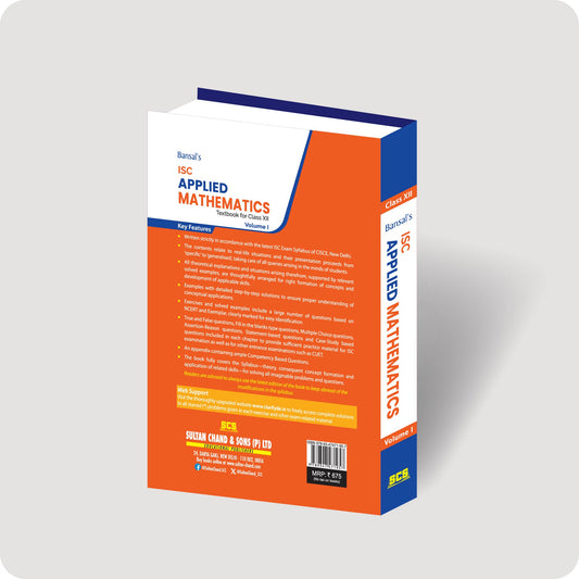 Bansal's Applied Maths Textbook for ISC Class XII - Vol. 1