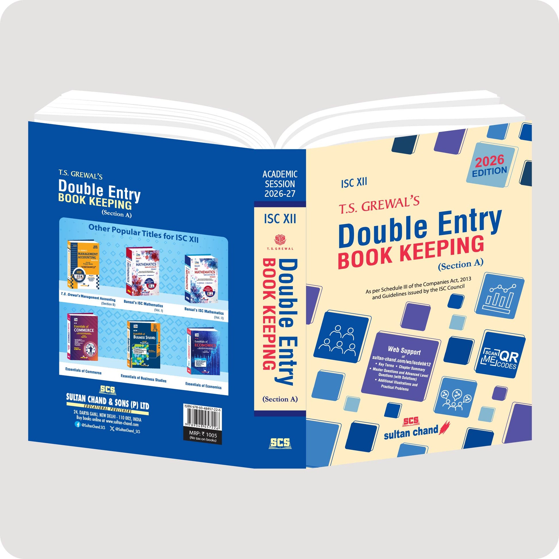 T.S. Grewal's Double Entry Book Keeping (Section A) Textbook ISC Class 12