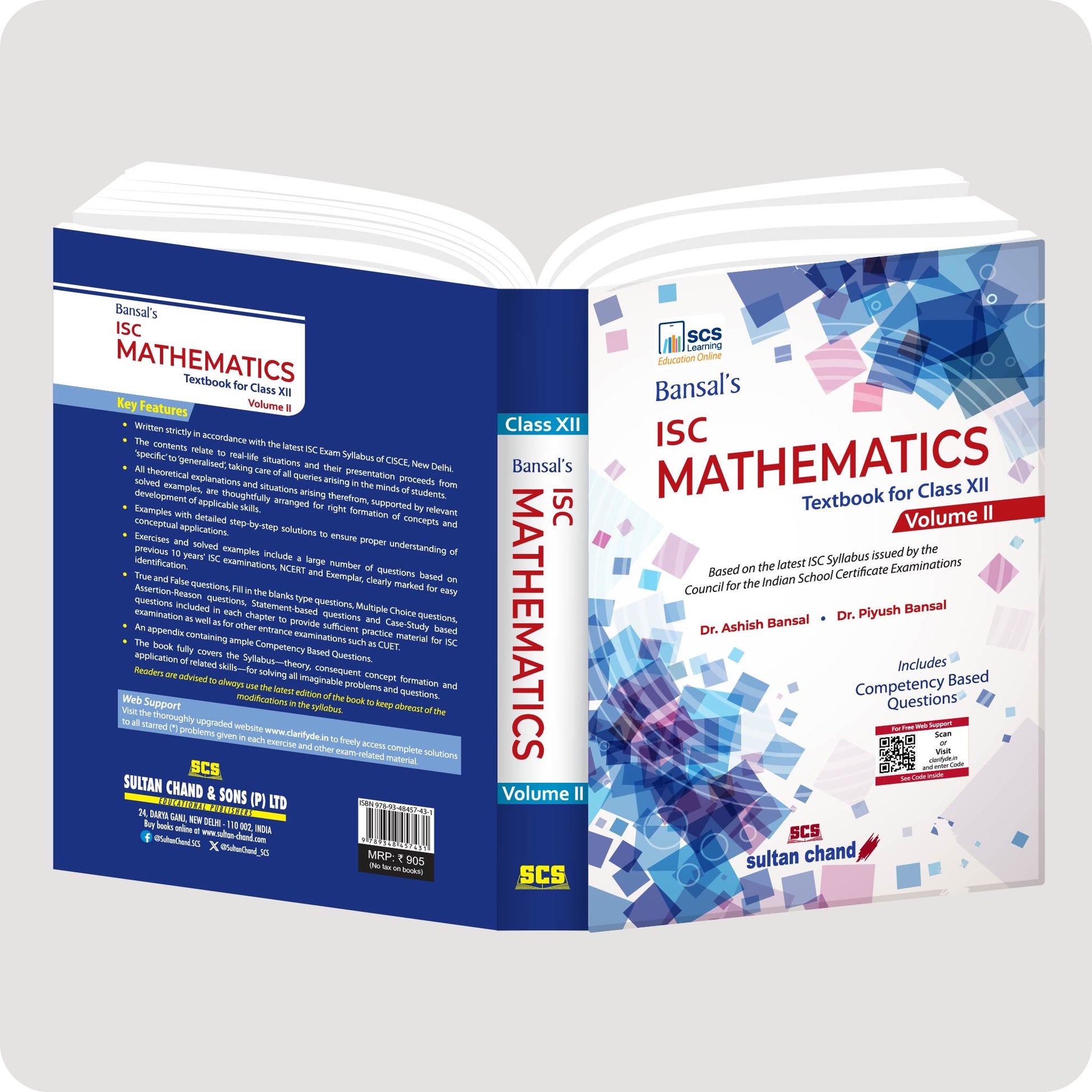 Bansal's ISC Maths book for Class 12 - Vol. 2 
