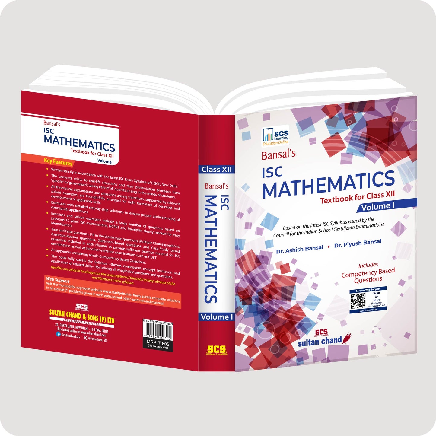 Bansal's ISC Maths book for Class 12 - Vol. 1