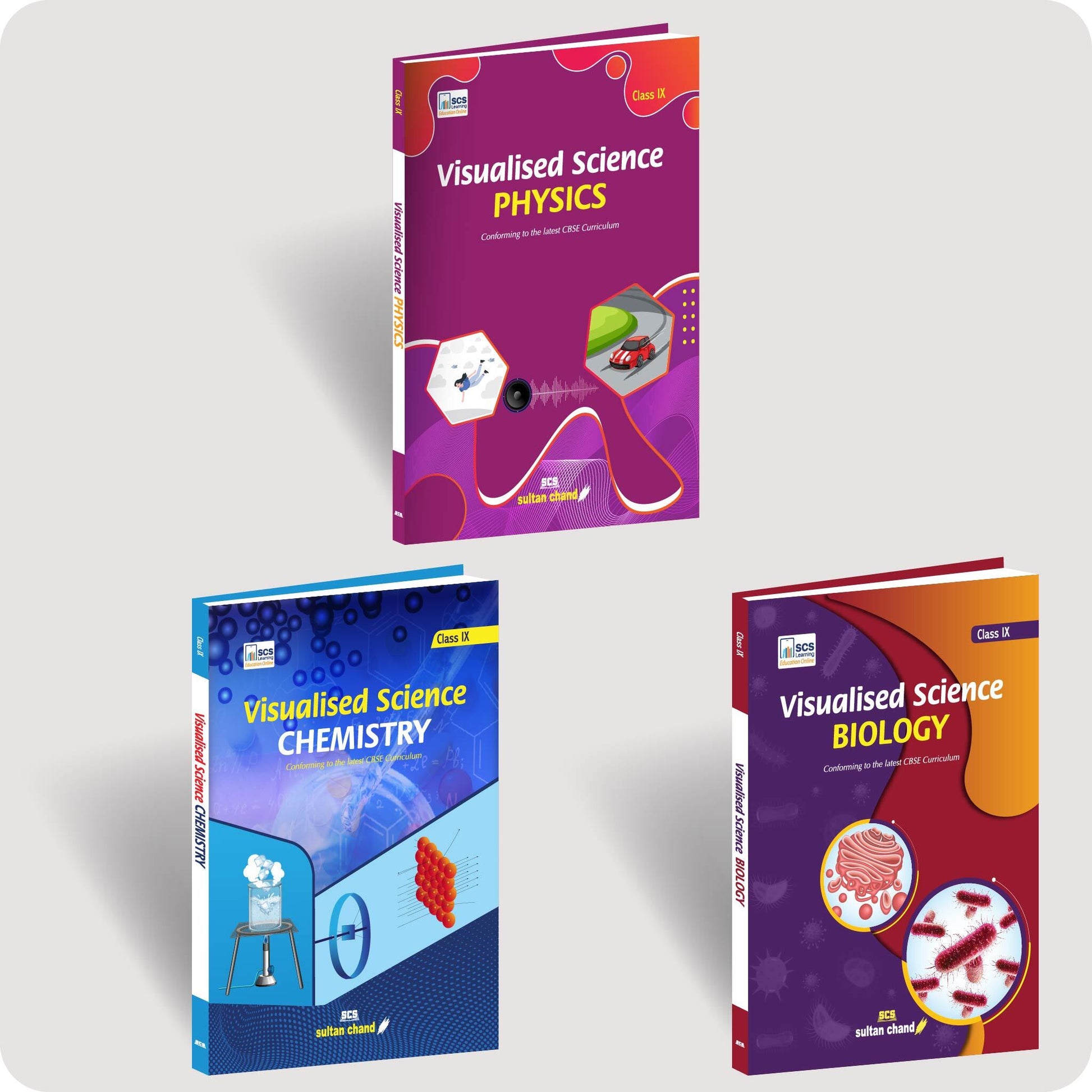 CBSE Class 9 Science Book Set: Physics, Chemistry & Biology (Visualised Science)